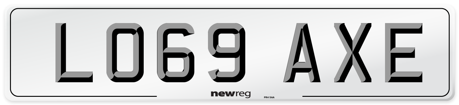 LO69 AXE Number Plate from New Reg